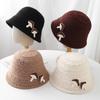 Nový roztomilý houbový klobouk typu bucket hat s osobností a temperamentem, vynikající pocit, svěží všestranný klobouk typu bucket hat zmenšující obličej, vlněný klobouk typu bucket hat