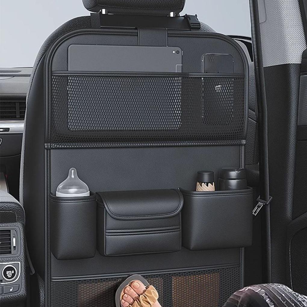 PU Auto-Sitz-Organizer mit klappbarem Tischtablett, Fahrzeug-Ordnung und Organisation, Wasserdichte Spielzeugaufbewahrung Pu