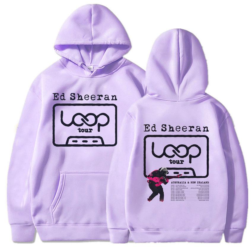 Ed Sheeran Loop Tour Hoodies Fashion Autumn/Winter Hooded Sweatshirts for Male Casual Long Sleeve Unisex Streetwear Print Hoodie