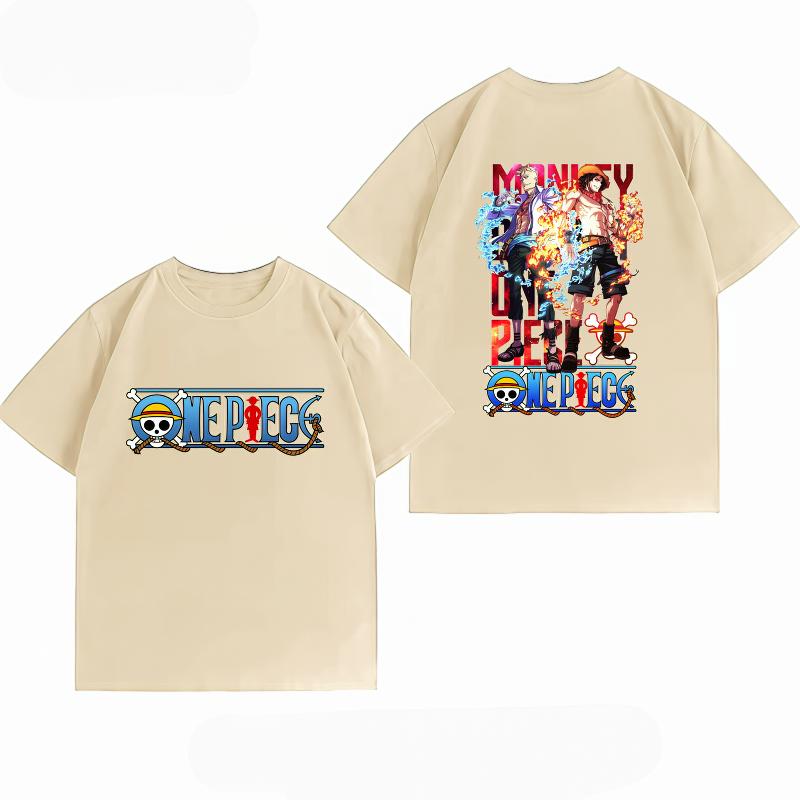 Unisexs Clothing New Cotton Breathable Summer Tshirt One Piece Ace Marco Print Casual Streetwear Unisexs Tops