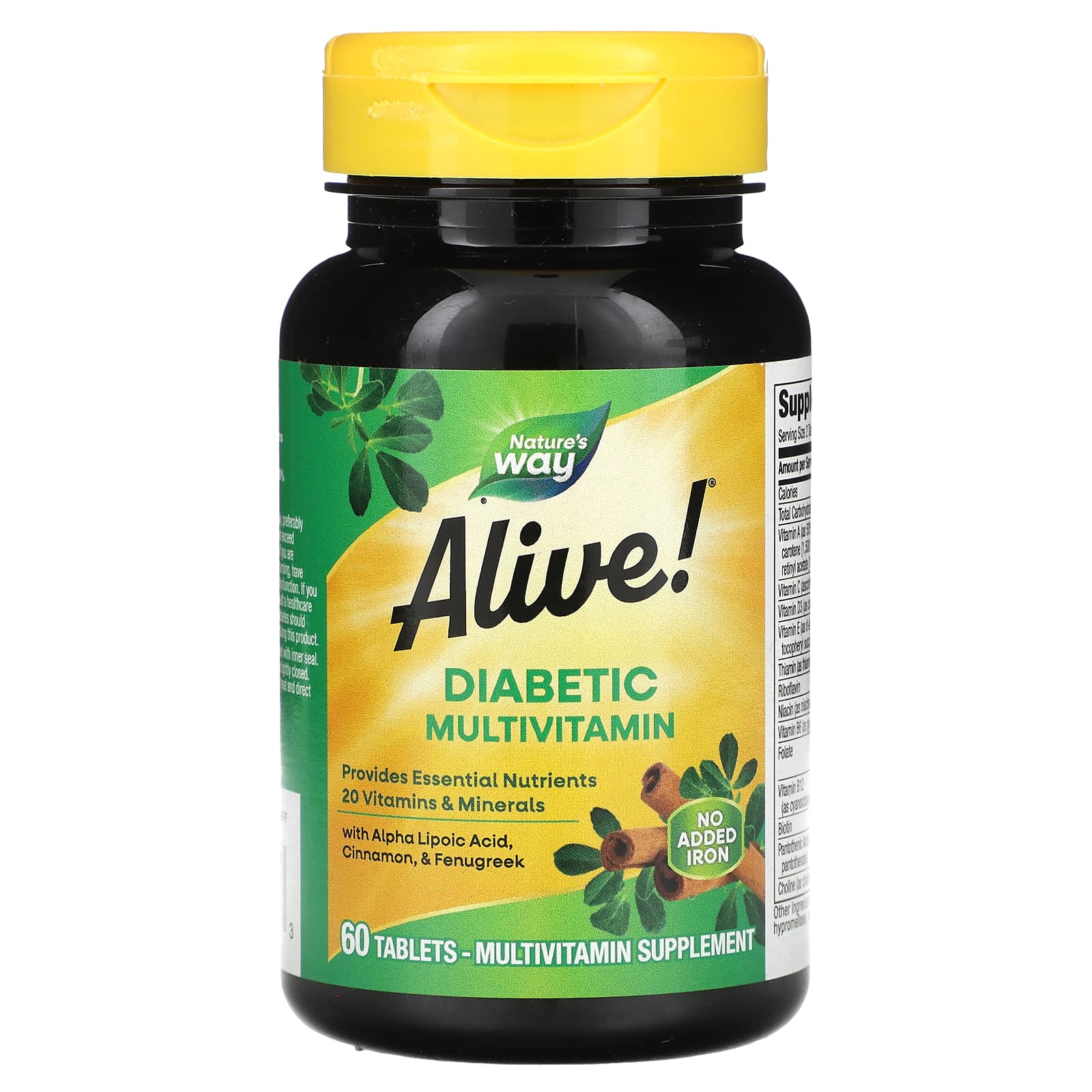 

Nature S Way, Alive! Diabetic Multivitamin, 60 Tablets