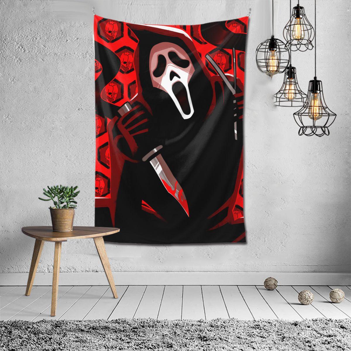 

Домашній декор Хеллоуїн Фільм жахів Крик Обличчя Настінний гобелен Скатертина Вечірка Фон для спальні 230x180 Tapiz 200x150cm