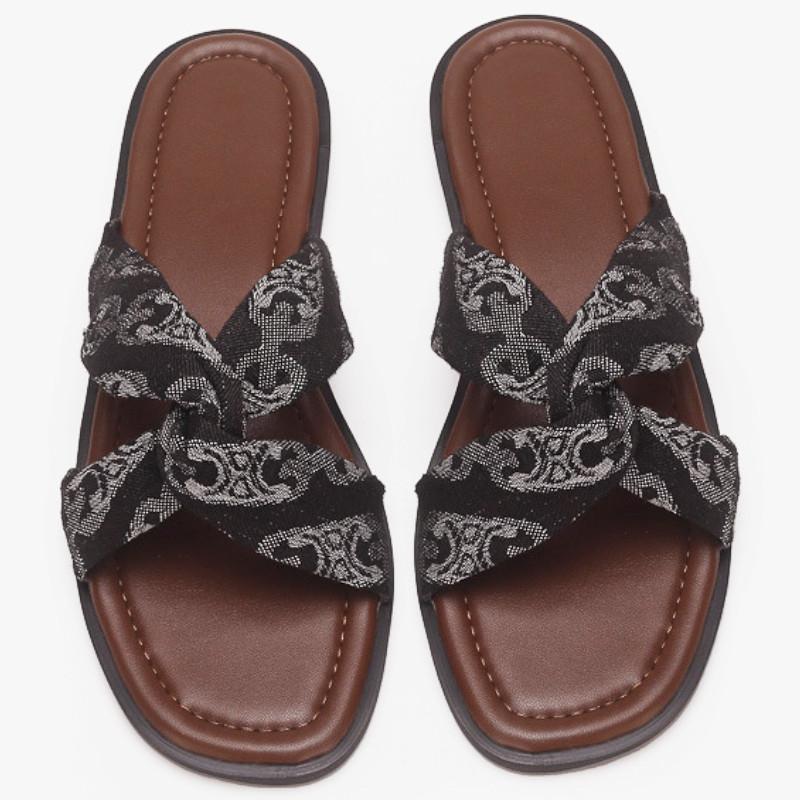 Fashion Cross Tied Open Toe Women Slippers Fashion Concise Satin Non-slip Roman Shoes Summer Casual Comfortable Flat Vacation Beach Shoe