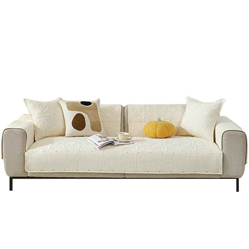 Cream Wind Sofa Cushion, High-End Sense, Universal In All Seasons, Simple And Modern Non-Slip Washed Cotton Fabric Seat Cushion Cover