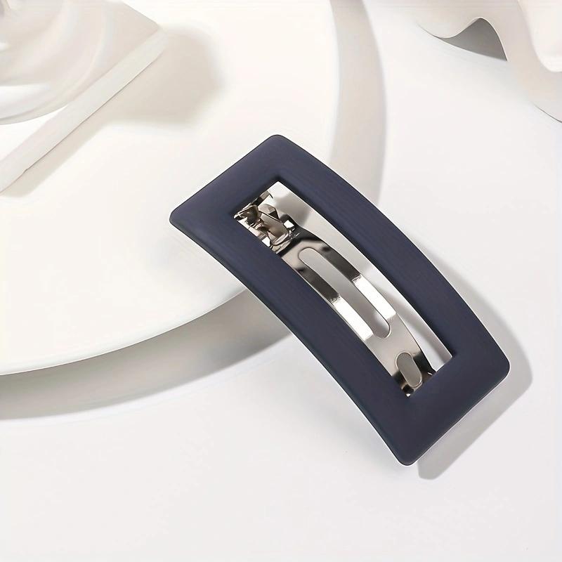 

1Pcs Fashion Minimalist Solid Color Square Triangle Barrettes Hair Clips For Women Girls Party Ponytail Holder Hair Accessories