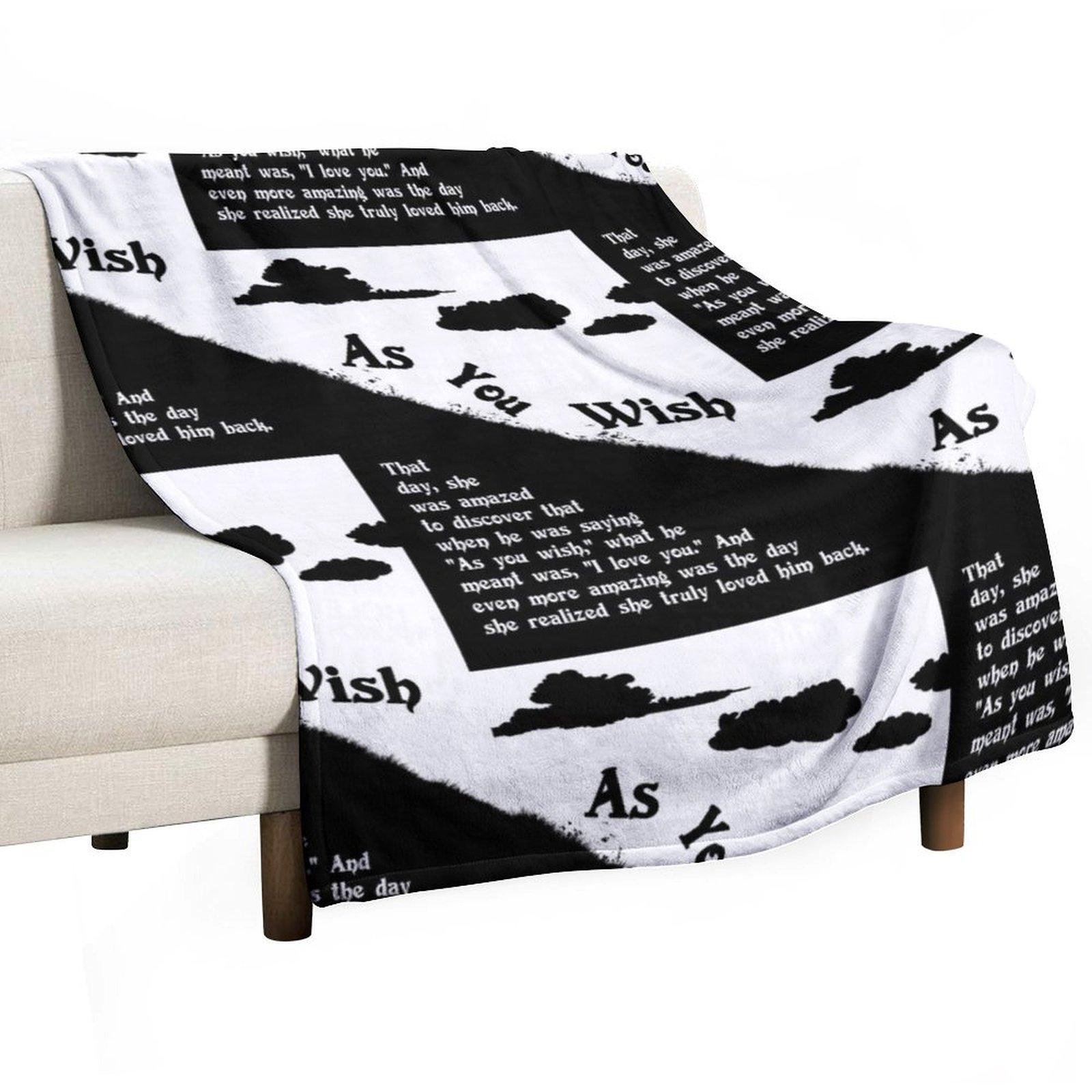 As you wish - The princess bride Throw Blanket Softest Cute Decorative Sofa Picnic Blankets 30x40in