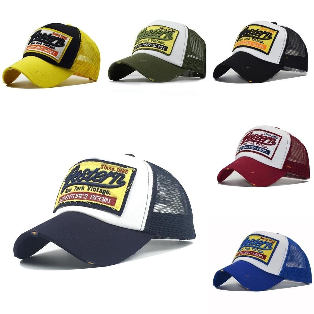 Threedimensional Cap Western Letter Embroidery Baseball Cotton Cap