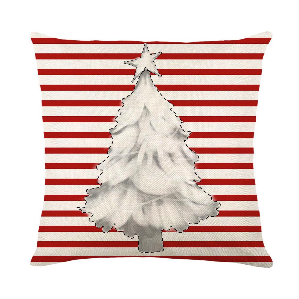 Christmas Pillow Case Home Decorative Pillow Sofa Linen Letter Print Living Room