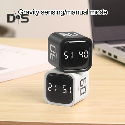 Produktivitätswürfel-Timer, Schwerkraftsensor, umklappbares LED-Display, 4 voreingestellte Zeiten, Dual-Modi, Zeitmanagement, Countdown, Kochen, Studentenstudium, Mini-Digital