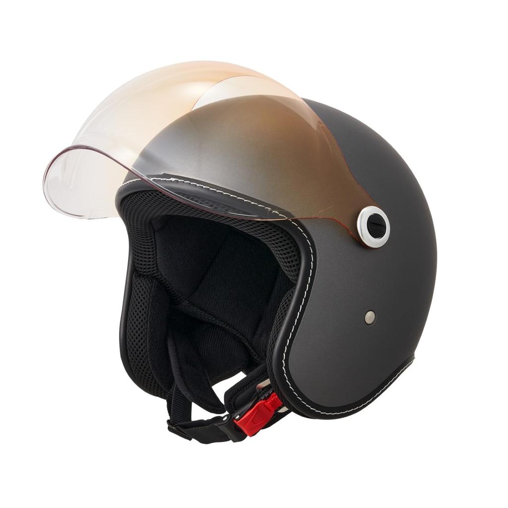 Marushin Motorcycle Helmet MCJ6 BUBBLE RIDER MEN Jet Helmet Flat Gunmetallic L Size Product 05301052 (56-57cm) Number