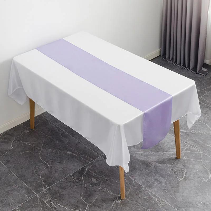 10Pcs Satin Table Runner 30cm X 275cm Wedding Party Supply Christmas Home Modern Coffee Dining Luxury Table Decoration