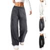 Women’s Loose Fit Casual Drawstring Quick Dry Cargo Pants with Elastic Waistband and Multiple Pockets for Outdoor and Daily Wear