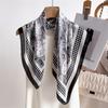 Luxury Neck Head Scarfs Imitation Silk Square Scarf  Women‘s Print Neckerchief Bandanas Foulard Hairbands Shawls Wraps