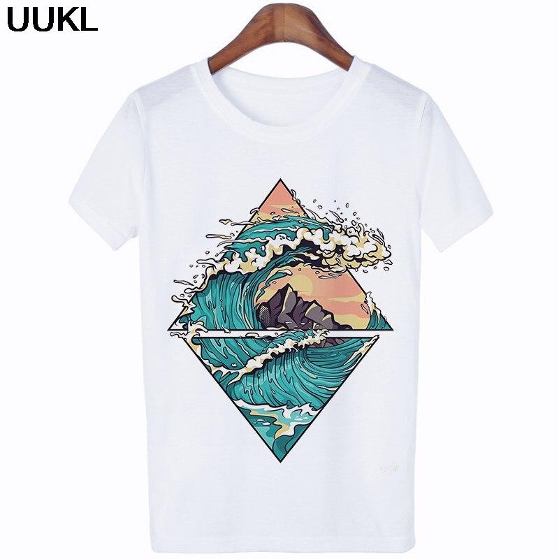 Buy Ropa Mujer Verano 2020 Summer T Shirt Harajuku Fashion Ocean Waves  Streetwear Female T-shirt Leisure Ropa Mujer Aesthetic Tshirt at affordable  prices — free shipping, real reviews with photos — Joom