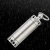Mini Waterproof Pill Container Stainless Steel Pill Holder Keychain Container  Outdoor Camping