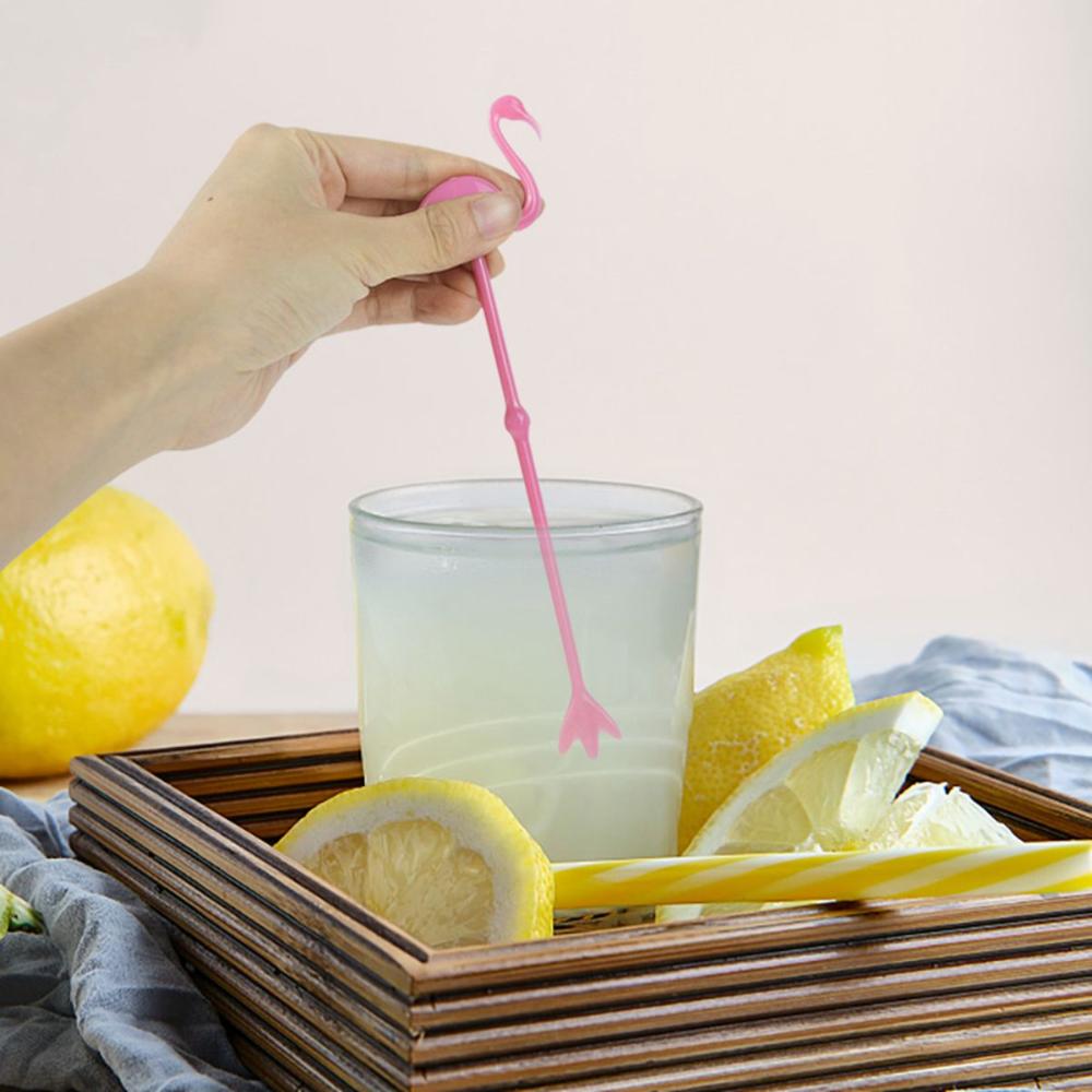 Hawaiian Tropical Flamingo Cactus Swizzle Sticks Coffee Stirrer Mixing Sticks Cocktail Tool