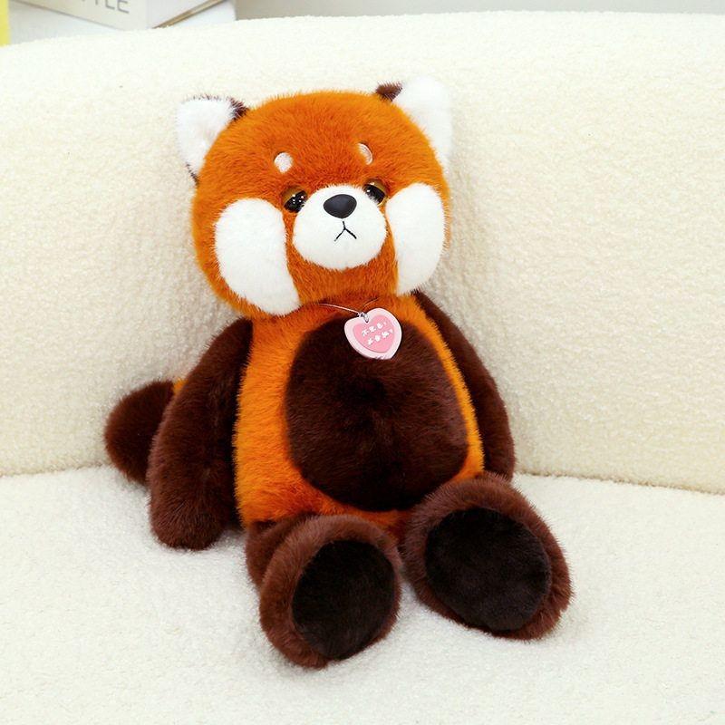 Plush Brown Raccoon Toys Animal Stuffed Dolls Bedroom Decorations Gifts Kids