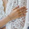 Yori 18K Gold Color PVD Plated Metal Back of Hand Chain Finger Bracelet Fashion Chic Sexy Jewelry Waterproof Wholesale Gift
