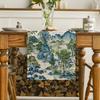 Artoid Mode Chinoiserie Vintage Style Mountain Fall Table Runner, Seasonal House Trees Kitchen Dining Table Decoration for Home Party Decor 13x36