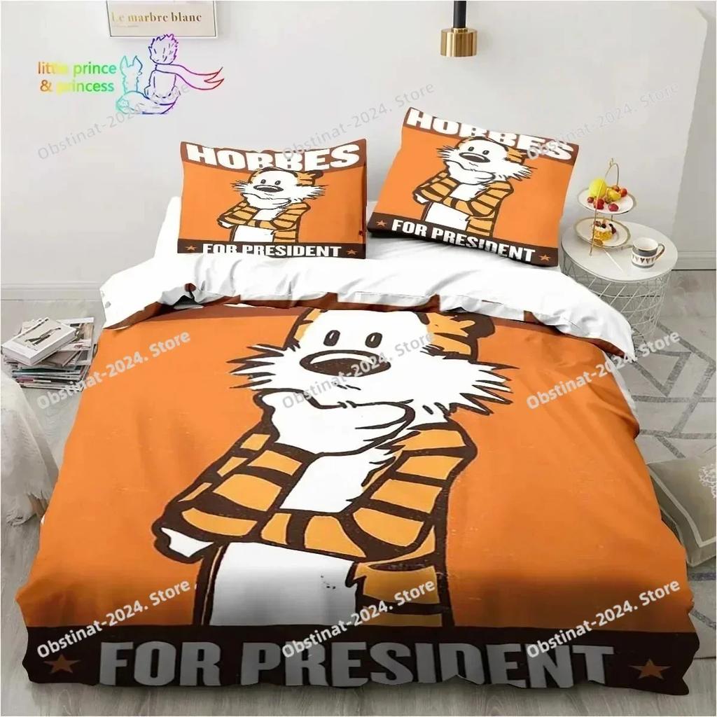 Top Calvin Hobbes 3D Bettwäsche-Set Gedruckte einzelne Decke Steppdecke Bettbezug Bettwäschebezug Kissenbezug 3-teilige Sets Kinder Erwachsene Größe