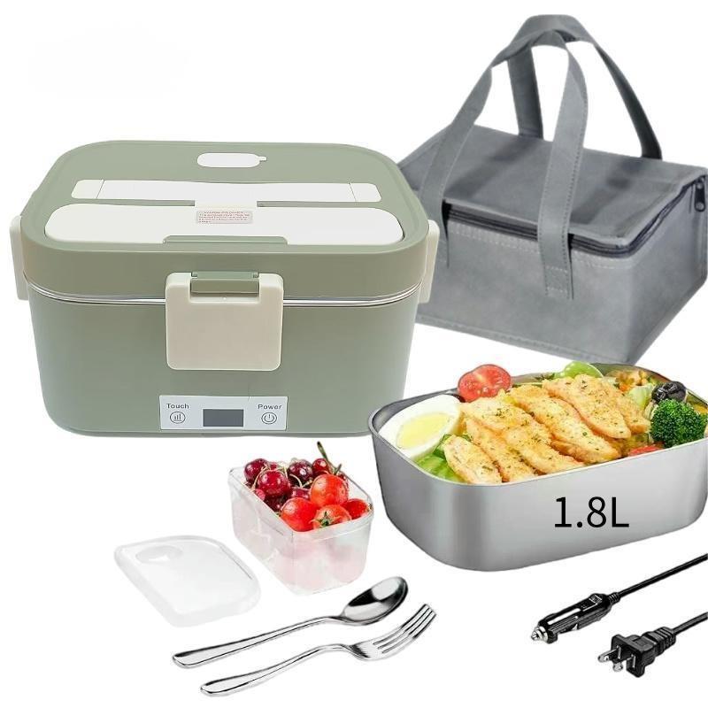 Dual-Use Electric Heating Bento Box for Home & Car - Self-Heating and Insulated.
