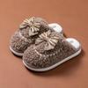 Winter Bowknot Furry Slippers for Couples - Cozy Indoor Cotton Slippers