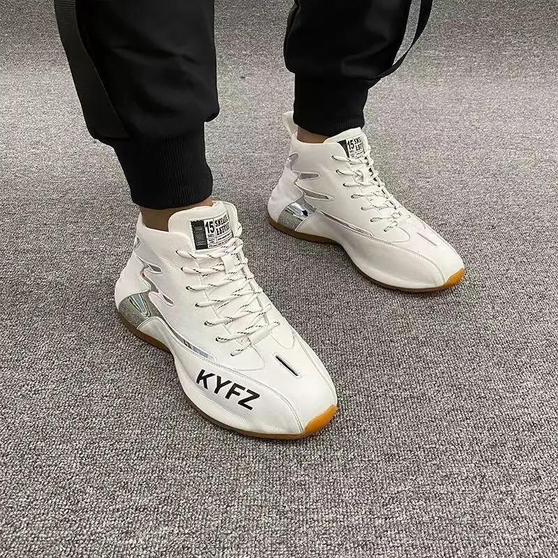 Podzimní univerzální vysoké trendy ležérní boty spodní boty internetový celebritní pánské boty