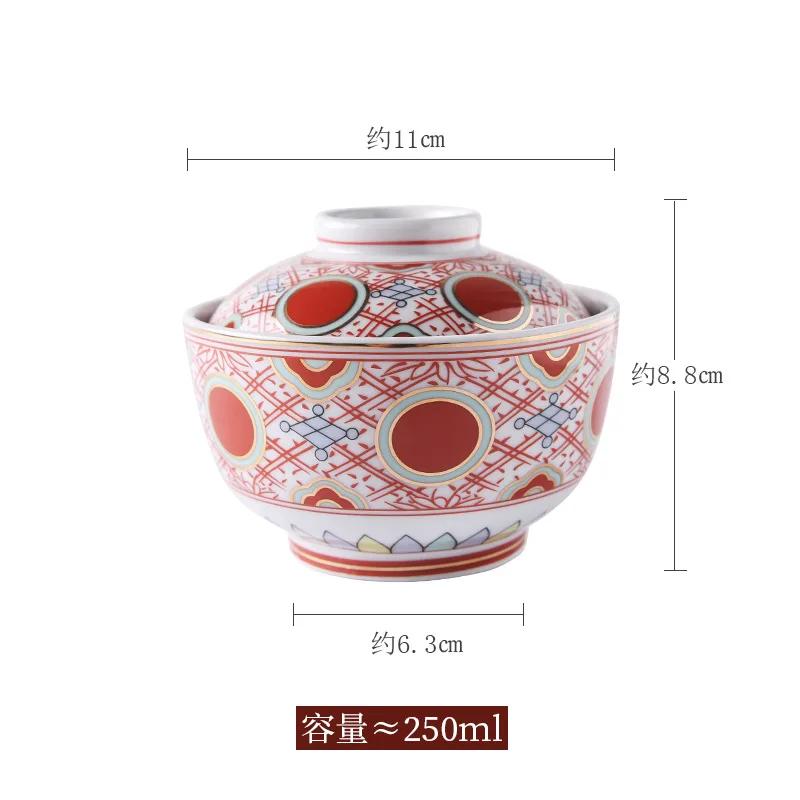 

Retro Ceramic Cover Bowl Multifunction Korean Porcelain Rice Bowl Snack Plate Small Stew Pot Bird s Nest Dessert Cup Tableware