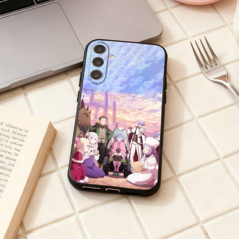 R-Re ZERO Starting Life in Another World phone Case For Samsung Galaxy A73,A72,A71,A70,A53,A52,A51,Others Soft Black Shell