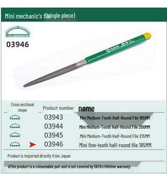 SATA Mini Steel Flat File Set (03923-03926)