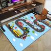 1PC Transportation Vehicle Extra Large Non-Slip Floor Carpet, Office, Family, Bedroom, Studio - Large Area Rug Indoor Rugs, Vibrant Colors-W226