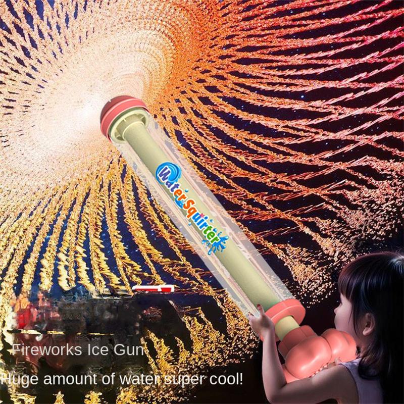 Fireworks Spray Water Pull-Back Water Gun Outdoor Splash Games for Pool Lawn Activities Kids Summer Interactive Water Spray Toys
