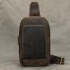 Neue Mode Herren Brusttasche Einzelne Schulter Rucksack Tasche Crossbody Brusttasche Vintage Stil Männliche Reise Taschen Echtes Leder Heiß