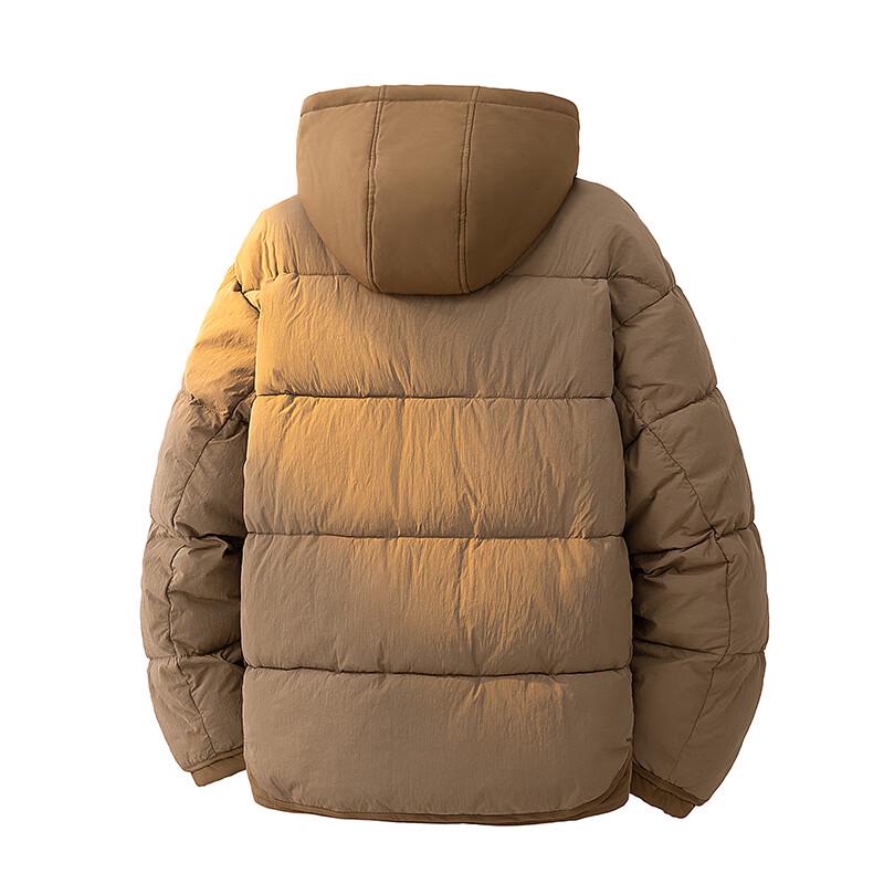 MEDE Men's Solid Color Hooded Padded Jacket