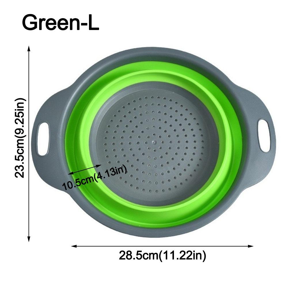 Silicone Folding Drainer Basket Drain Device Multifunctional Collapsible Colander Food Grade Fruit Vegetable Washing Basket