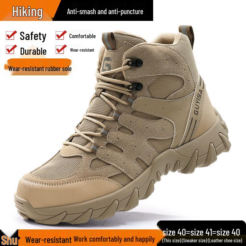 Men's Winter Protection Shoes: Anti-smash, Anti-puncture, Lightweight, Soft Sole, Wear-resistant, Anti-slip Safety Work Footwear.