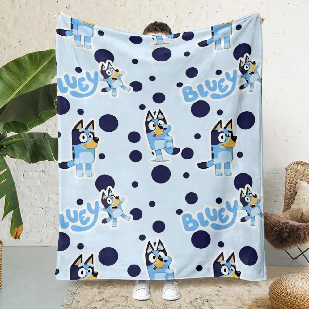 Cartoon B-Blueys Bandit-Chillis Pătură imprimată Pături pentru picnic Pătură caldă Pătură moale și confortabilă Acasă Călătorie Ziua de naștere
