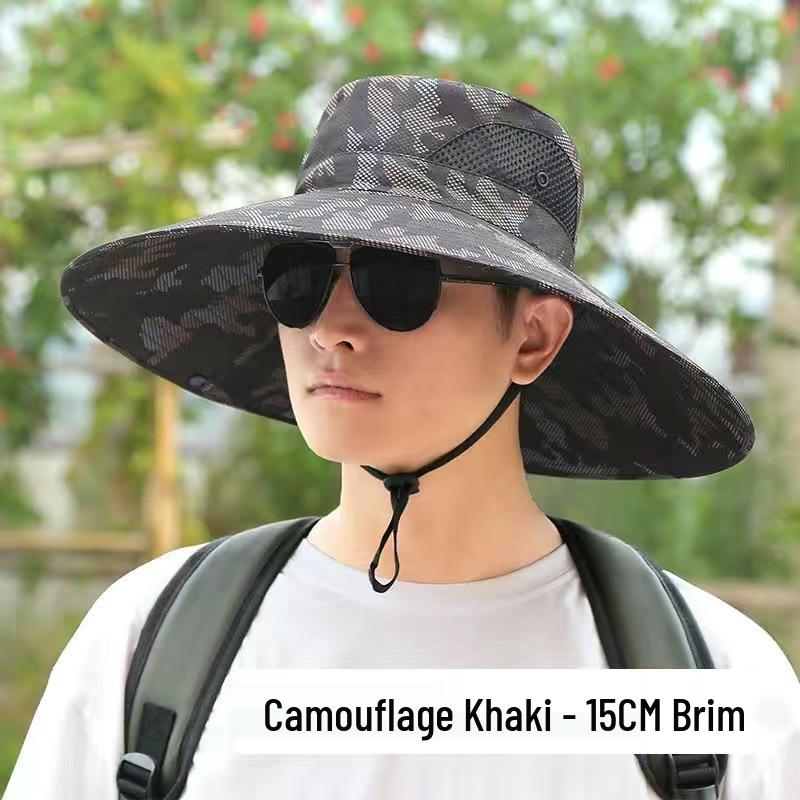Unisex Outdoor UV-Schutz Sommerhut mit breiter Krempe zum Wandern & Angeln