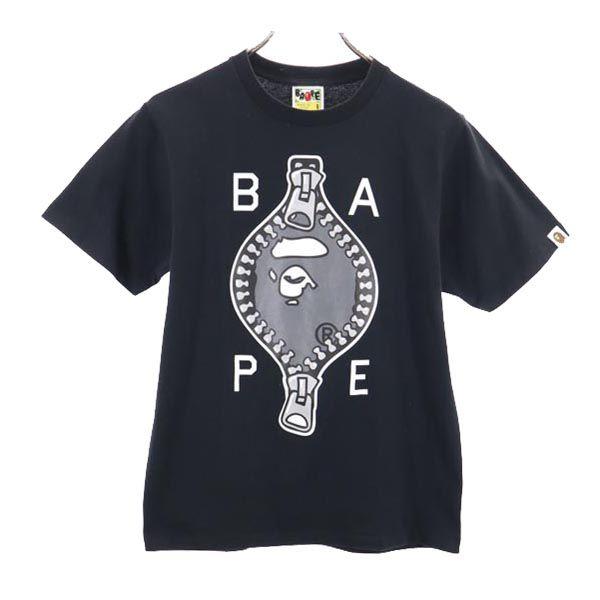 BAPE Print Short sleeve T-shirt S black A BATHING APE Men's Used