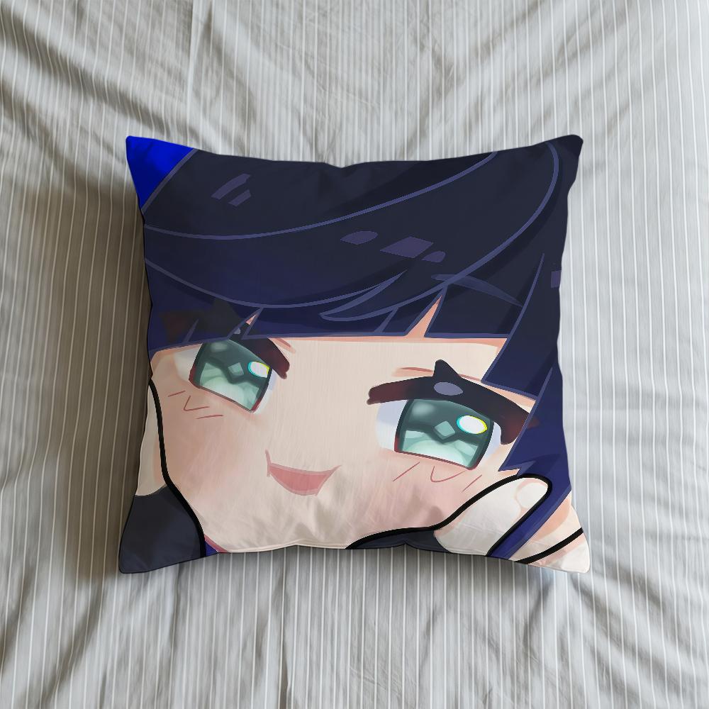 Cushion Soft Case Sofa Living Genshin Q Room Face Home Comfortable Office Game Decor Protective Pillow Cupping Impact Covers
