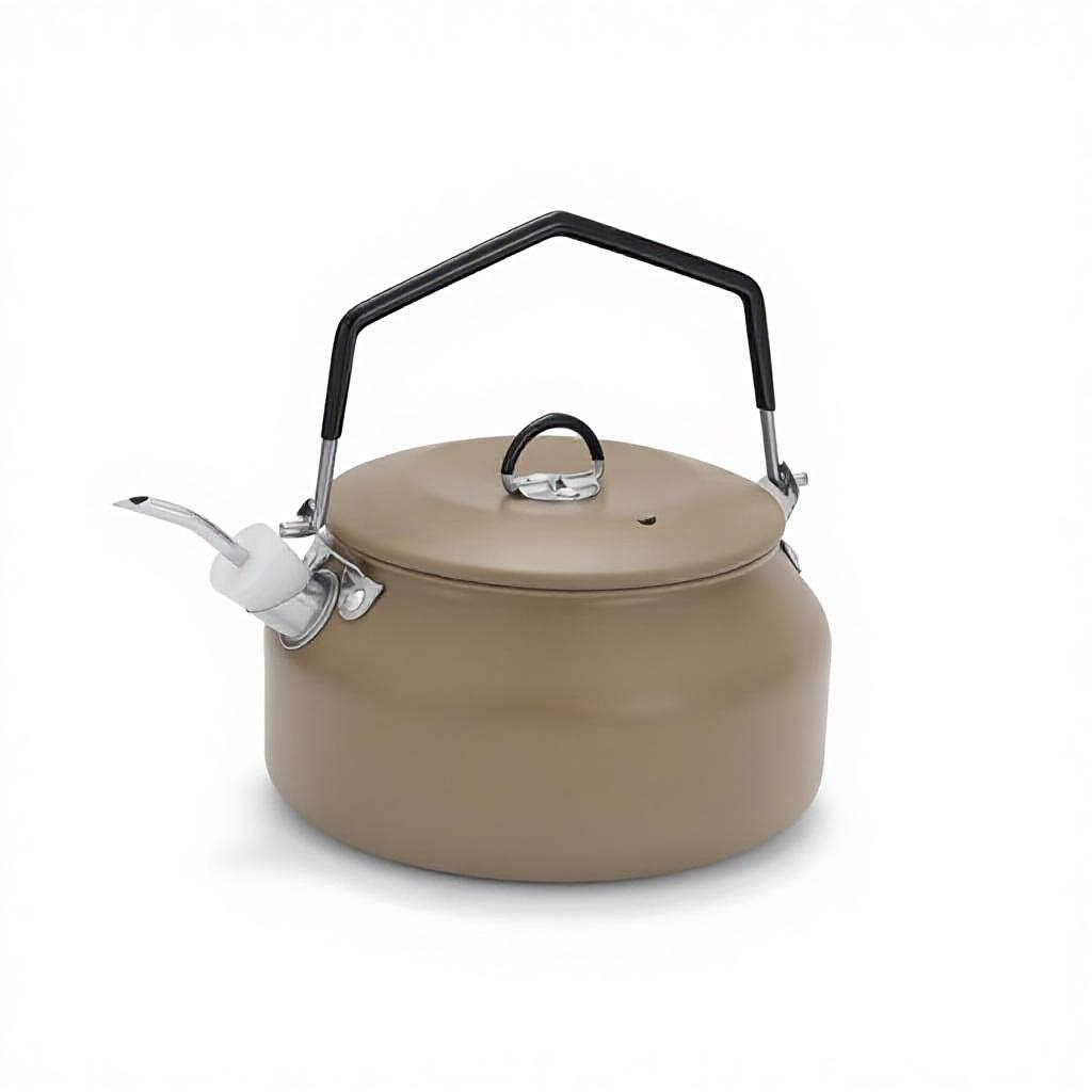 Outdoor 304 Stainless Steel Kettle Picnic Teapot Camping 1L Coffee Pot Spout Portable Large Capacity Kettle Pot Cover Cookware хаки