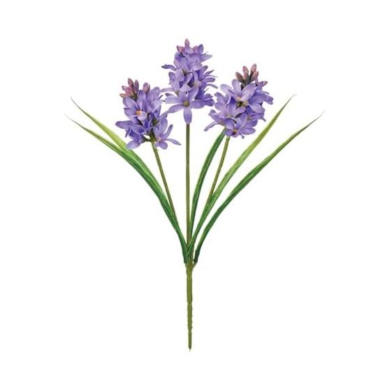 Tokyodo Artificial Flower Artificial Flower Display Flower Decoration Hyacinth Ornithogalum Hyacinth Bush #17 Purple 1 Piece FM002692-017