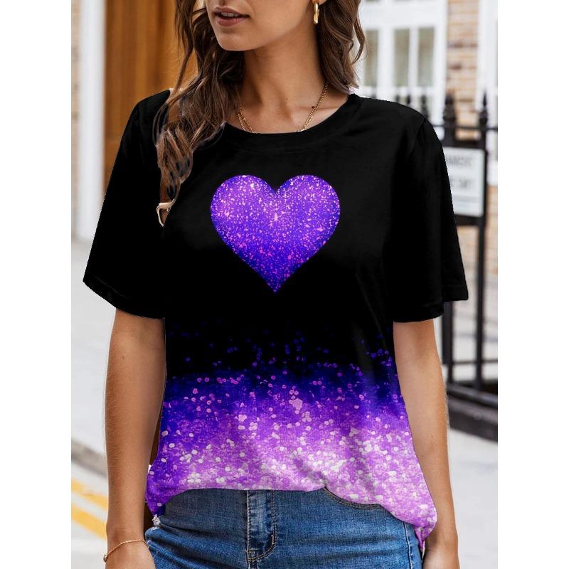 

Летний удобный свободный простой 3D женский свитер с короткими рукавами и круглым вырезом, модные простые спортивные футболки для женщин 6XL