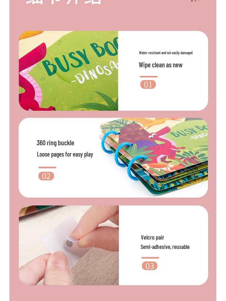 Children's Handmade Animal Cognition Quiet Book: Early Education & Sticker Learning Toy