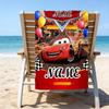 1pc Cars2 Beach Towel with Custom Name, Beach/Swimming/Bath/Picnic/Camping Towel, Suitable for Seaside Beaches