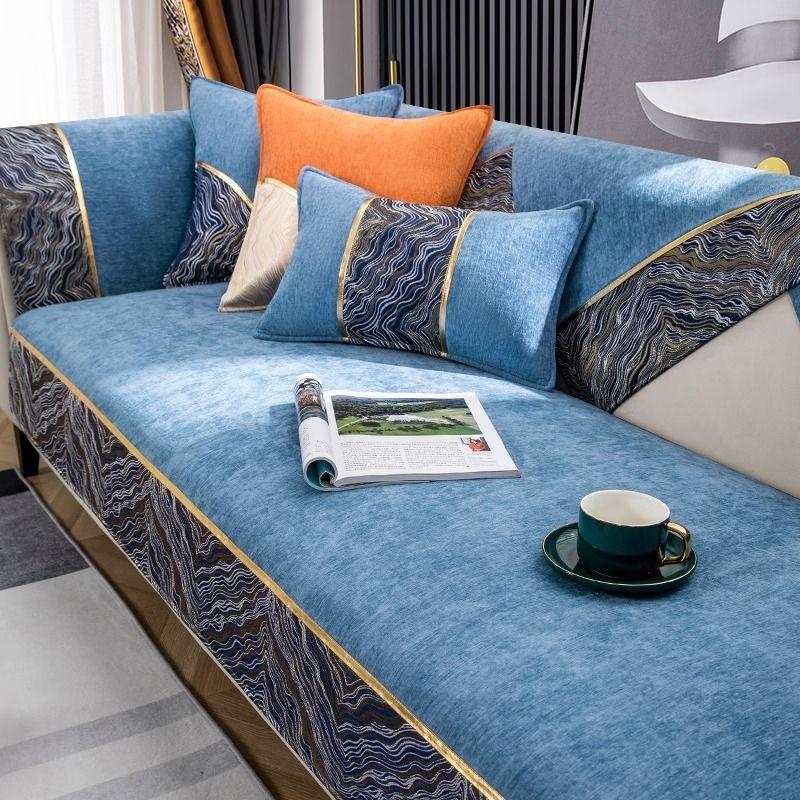 

Оранжевая подушка для дивана универсальная на все сезоны, новый нескользящий чехол для подушки сиденья, чехол, ткань, полотенце 90*160cm