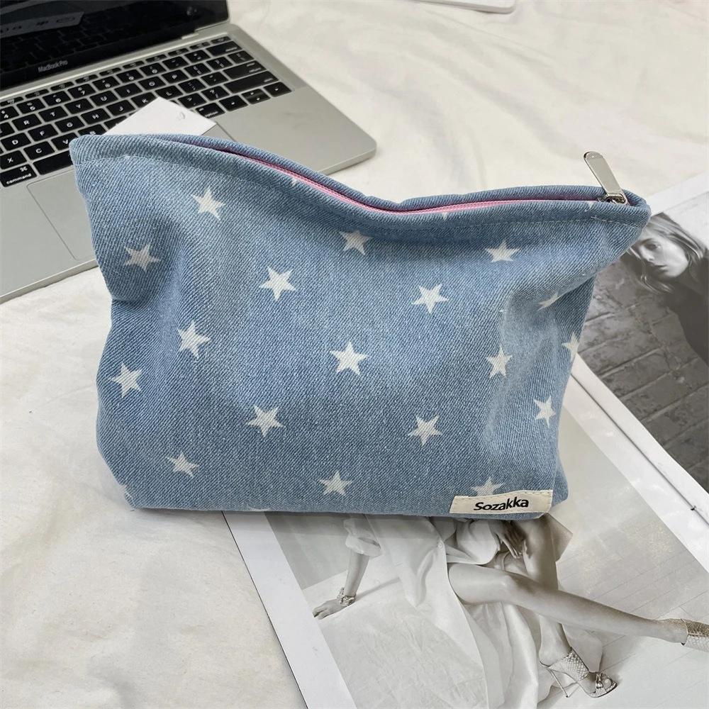 Ladies Zipper Clutch Bow Makeup Bag Women Fashion Large Capacity Zipper Cosmetic Brush Storage Pouch Case Handbag