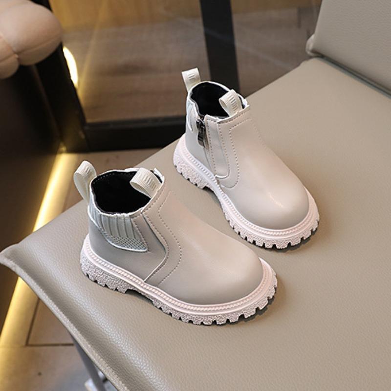 Dívčí podzimní a zimní nová móda pro malé holčičky Všestranné dětské boty krátké kozačky Kojenecké kozačky s měkkou podrážkou