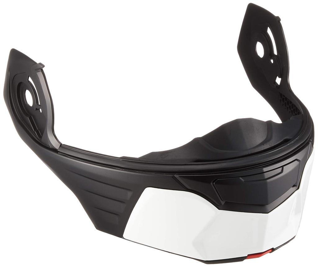 OGK Kabuto KAZAMI Chin White 62878 Cover, Metallic/Black,