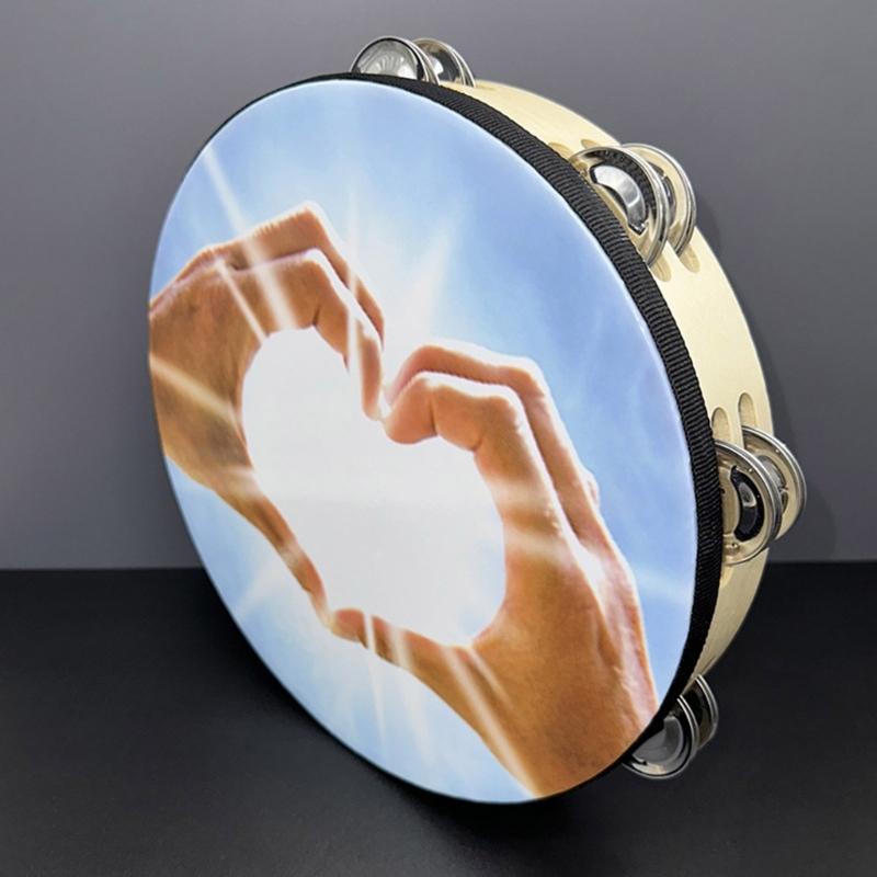 Natural Wood Musical Instruments Ergonomic Tambourines Perfect for Professional Player Students and Party Entertainment